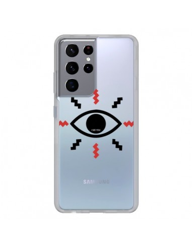 Coque Samsung Galaxy S21 Ultra et S30 Ultra Eye I See You Oeil Transparente - Koura-Rosy Kane
