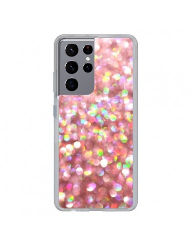 Coque Samsung Galaxy S21 Ultra et S30 Ultra Paillettes Pinkalicious - Lisa Argyropoulos