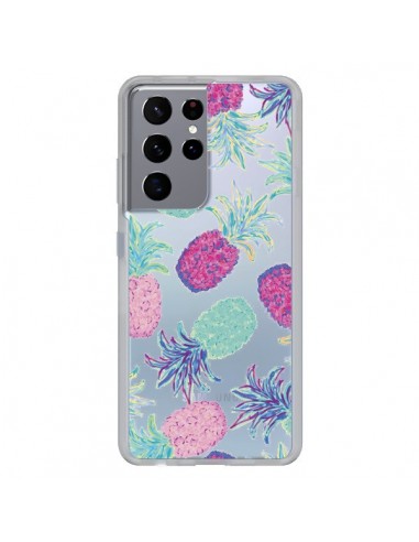 Coque Samsung Galaxy S21 Ultra et S30 Ultra Ananas Pineapple Fruit Ete Summer Transparente - Lisa Argyropoulos