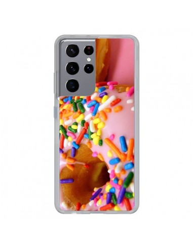 Coque Samsung Galaxy S21 Ultra et S30 Ultra Donuts Rose Candy Bonbon - Laetitia