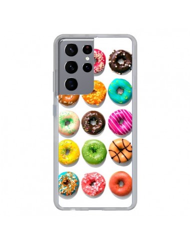 Coque Samsung Galaxy S21 Ultra et S30 Ultra Donuts Multicolore Chocolat Vanille - Laetitia