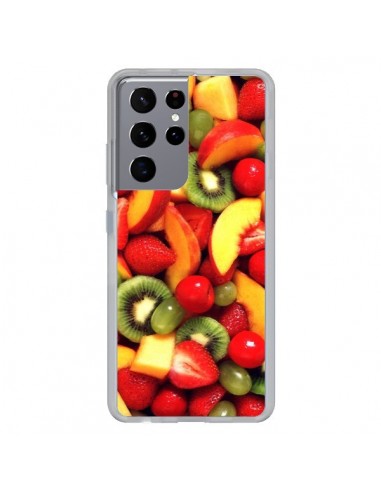 Coque Samsung Galaxy S21 Ultra et S30 Ultra Fruit Kiwi Fraise - Laetitia