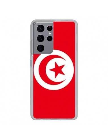 Coque Samsung Galaxy S21 Ultra et S30 Ultra Drapeau Tunisie Tunisien - Laetitia