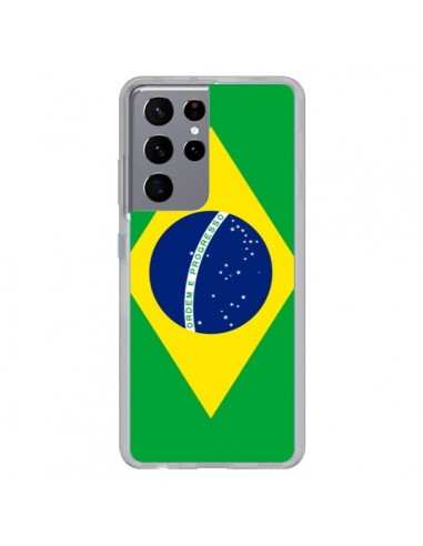 Coque Samsung Galaxy S21 Ultra et S30 Ultra Drapeau Brésil Brésilien - Laetitia