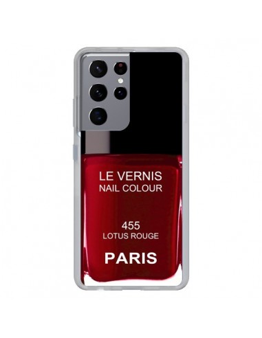 Coque Samsung Galaxy S21 Ultra et S30 Ultra Vernis Paris Lotus Rouge - Laetitia