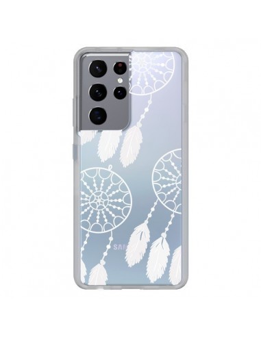 Coque Samsung Galaxy S21 Ultra et S30 Ultra Attrape Rêves Blanc Dreamcatcher Triple Transparente - Petit Griffin