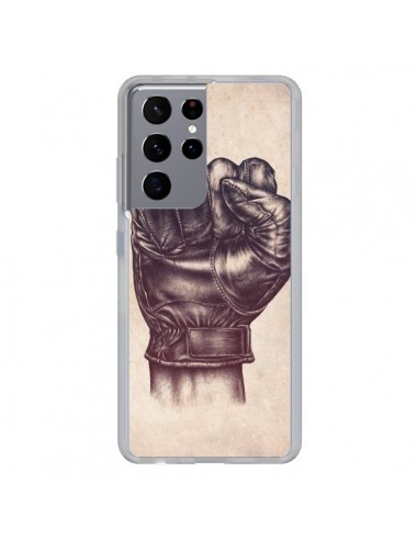 Coque Samsung Galaxy S21 Ultra et S30 Ultra Fight Poing Cuir - Lassana