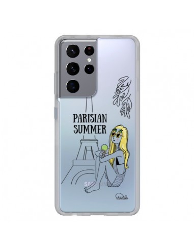 Coque Samsung Galaxy S21 Ultra et S30 Ultra Parisian Summer Ete Parisien Transparente - Lolo Santo