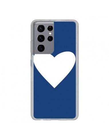Coque Samsung Galaxy S21 Ultra et S30 Ultra Coeur Navy Blue Heart - Mary Nesrala