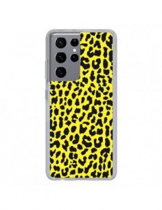 Coque Samsung Galaxy S21 Ultra et S30 Ultra Leopard Jaune...