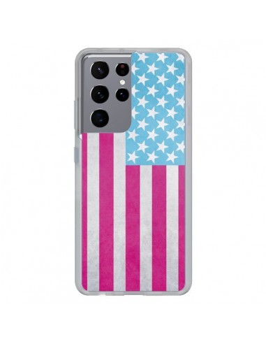 Coque Samsung Galaxy S21 Ultra et S30 Ultra Drapeau USA Vintage - Mary Nesrala