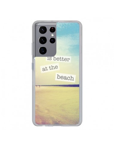 Coque Samsung Galaxy S21 Ultra et S30 Ultra Life is better at the beach Ete Summer Plage - Mary Nesrala