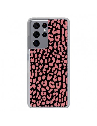 Coque Samsung Galaxy S21 Ultra et S30 Ultra Leopard Corail - Mary Nesrala