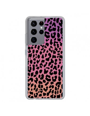 Coque Samsung Galaxy S21 Ultra et S30 Ultra Leopard Hot Rose Corail - Mary Nesrala