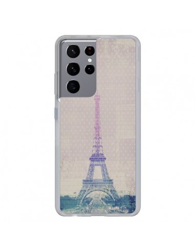 Coque Samsung Galaxy S21 Ultra et S30 Ultra I love Paris Tour Eiffel - Mary Nesrala