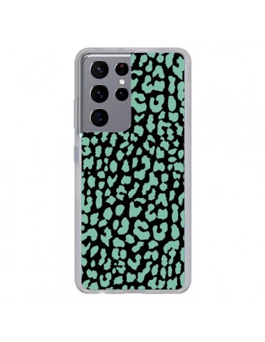 Coque Samsung Galaxy S21 Ultra et S30 Ultra Leopard Mint Vert - Mary Nesrala