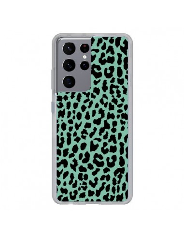 Coque Samsung Galaxy S21 Ultra et S30 Ultra Leopard Mint Vert Neon - Mary Nesrala