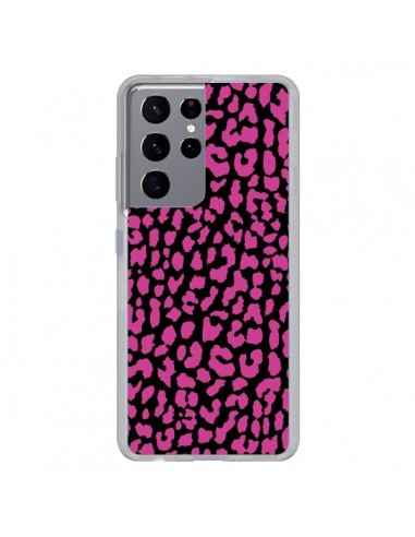 Coque Samsung Galaxy S21 Ultra et S30 Ultra Leopard Rose Pink - Mary Nesrala