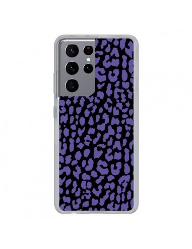 Coque Samsung Galaxy S21 Ultra et S30 Ultra Leopard Violet - Mary Nesrala