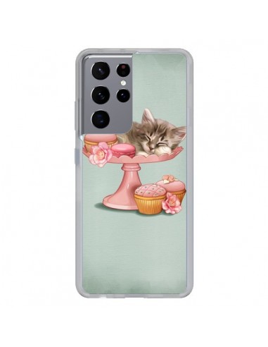 Coque Samsung Galaxy S21 Ultra et S30 Ultra Chaton Chat Kitten Cookies Cupcake - Maryline Cazenave