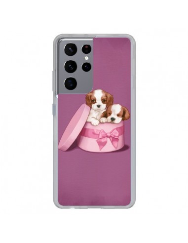 Coque Samsung Galaxy S21 Ultra et S30 Ultra Chien Dog Boite Noeud - Maryline Cazenave