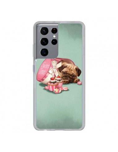 Coque Samsung Galaxy S21 Ultra et S30 Ultra Chien Dog Cupcakes Gateau Bonbon Boite - Maryline Cazenave