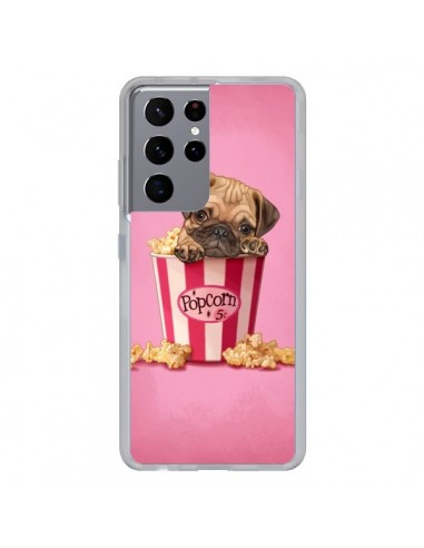 Coque Samsung Galaxy S21 Ultra et S30 Ultra Chien Dog Popcorn Film - Maryline Cazenave