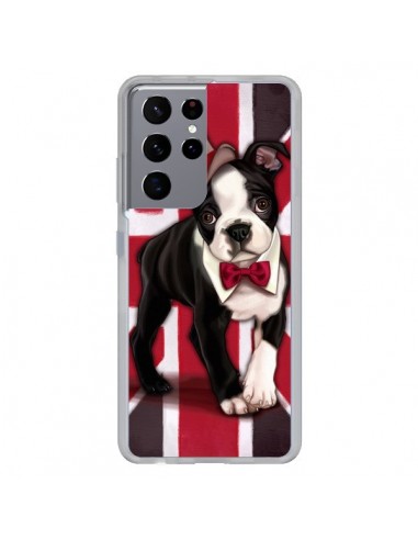 Coque Samsung Galaxy S21 Ultra et S30 Ultra Chien Dog Anglais UK British Gentleman - Maryline Cazenave