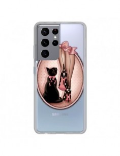 Coque Samsung Galaxy S21 Ultra et S30 Ultra Lady Chat...