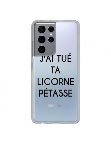 Coque Samsung Galaxy S21 Ultra et S30 Ultra Tué Licorne Pétasse Transparente - Maryline Cazenave