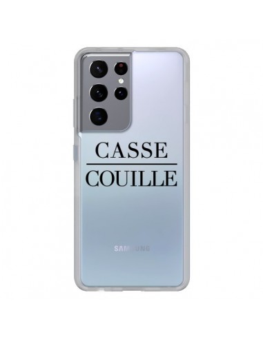 Coque Samsung Galaxy S21 Ultra et S30 Ultra Casse Couille Transparente - Maryline Cazenave