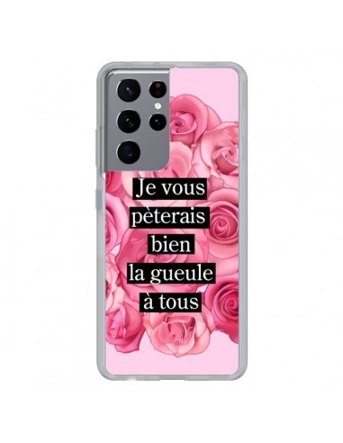 Coque Samsung Galaxy S21 Ultra et S30 Ultra Je vous pèterais Fleurs - Maryline Cazenave