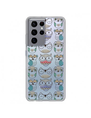 Coque Samsung Galaxy S21 Ultra et S30 Ultra Chouettes Owl Hibou Transparente - Maria Jose Da Luz