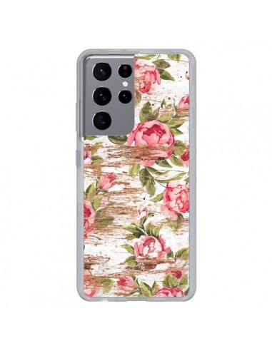 Coque Samsung Galaxy S21 Ultra et S30 Ultra Eco Love Pattern Bois Fleur - Maximilian San