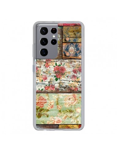 Coque Samsung Galaxy S21 Ultra et S30 Ultra Lady Rococo Bois Fleur - Maximilian San