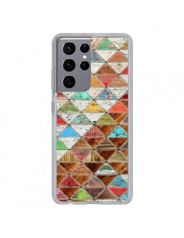 Coque Samsung Galaxy S21 Ultra et S30 Ultra Love Pattern Triangle - Maximilian San