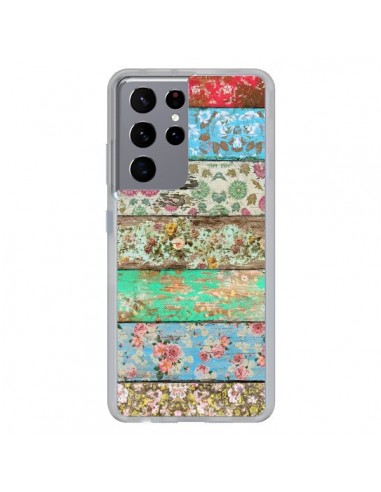 Coque Samsung Galaxy S21 Ultra et S30 Ultra Rococo Style Bois Fleur - Maximilian San