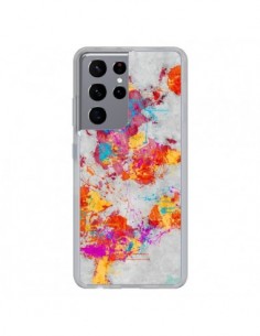 Coque Samsung Galaxy S21 Ultra et S30 Ultra Terre Map...