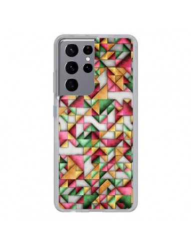 Coque Samsung Galaxy S21 Ultra et S30 Ultra Azteque Triangle Geometric World - Maximilian San