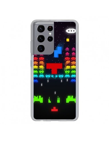 Coque Samsung Galaxy S21 Ultra et S30 Ultra Invatris Space Invaders Tetris Jeu - Maximilian San