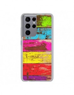 Coque Samsung Galaxy S21 Ultra et S30 Ultra Bois Coloré...
