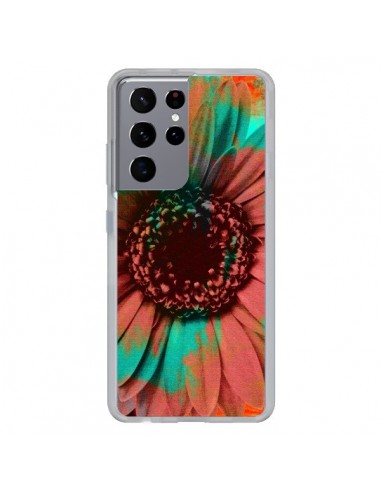 Coque Samsung Galaxy S21 Ultra et S30 Ultra Tournesol Lysergic Flower - Maximilian San