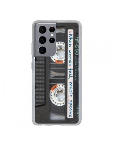 Coque Samsung Galaxy S21 Ultra et S30 Ultra Cassette Words K7 - Maximilian San