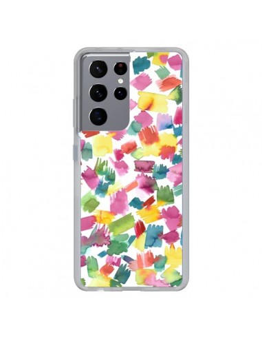 Coque Samsung Galaxy S21 Ultra et S30 Ultra Abstract Spring Colorful - Ninola Design