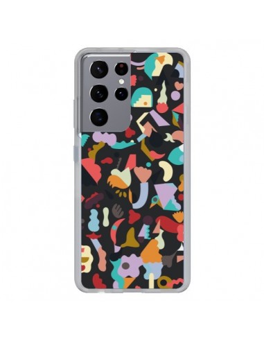 Coque Samsung Galaxy S21 Ultra et S30 Ultra Dreamy Animal Shapes Black - Ninola Design