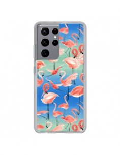 Coque Samsung Galaxy S21 Ultra et S30 Ultra Flamingo Pink...