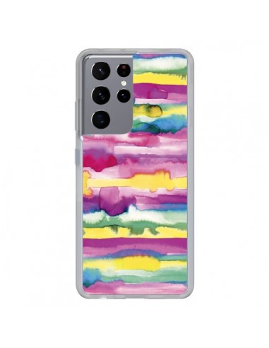 Coque Samsung Galaxy S21 Ultra et S30 Ultra Gingham Vichy Pink - Ninola Design