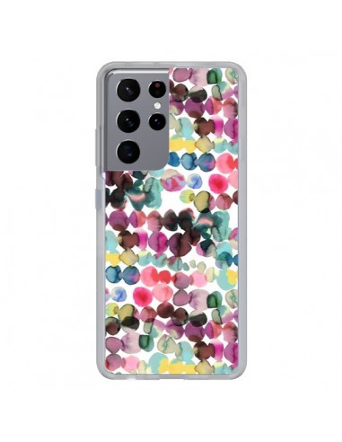 Coque Samsung Galaxy S21 Ultra et S30 Ultra Gradient Tropical Color Lines - Ninola Design