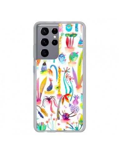 Coque Samsung Galaxy S21 Ultra et S30 Ultra Little Textured Dots White - Ninola Design