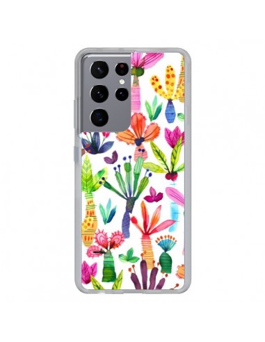 Coque Samsung Galaxy S21 Ultra et S30 Ultra Overlapped Watercolor Dots - Ninola Design